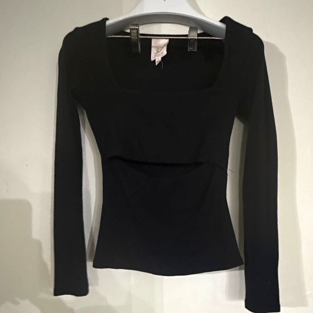 5à7 (Cinq à Sept) Tous Les Jours Women’s Black Knit Scoop Neck Top S
